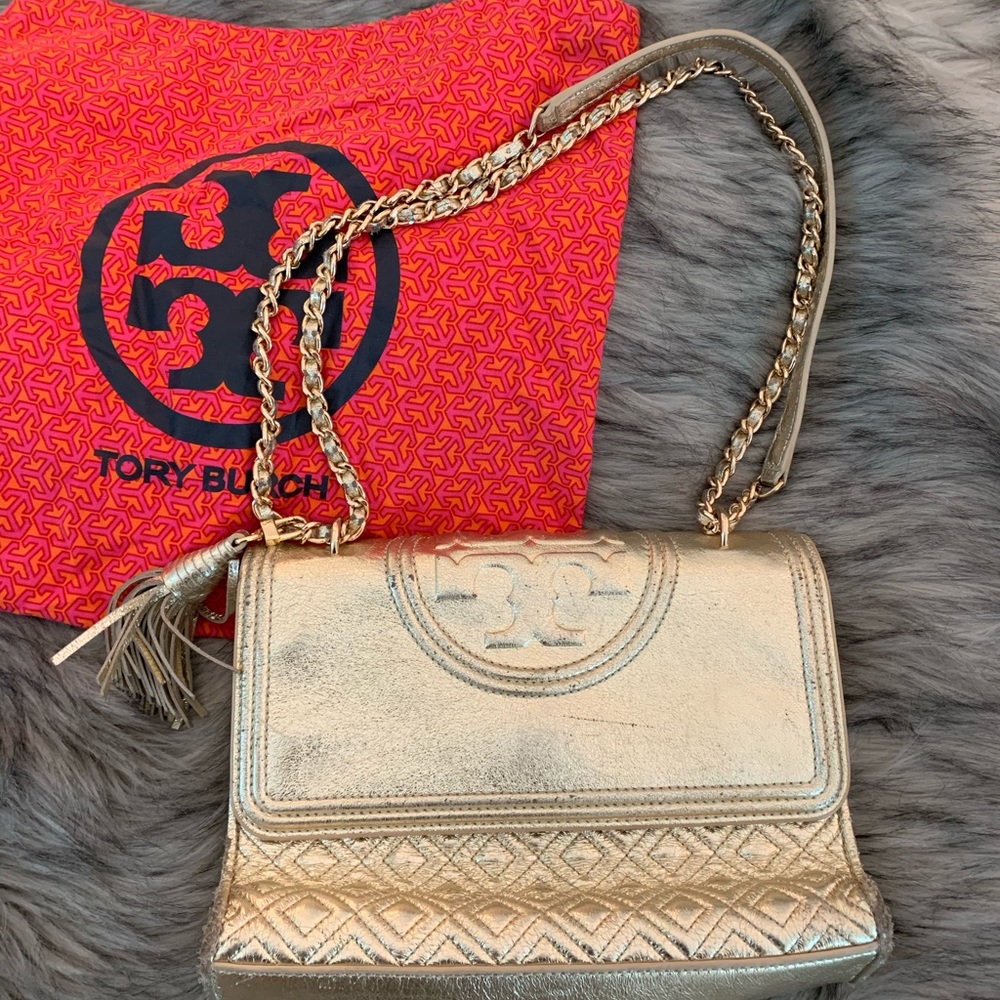 Tory Burch Gold Cross Body bag